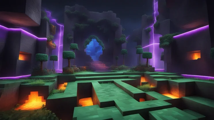 Dark Portal Built in Minecraft